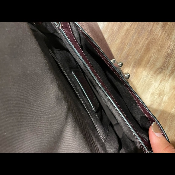 Coach Burgundy Top Handle Purse - Picture 7 of 10